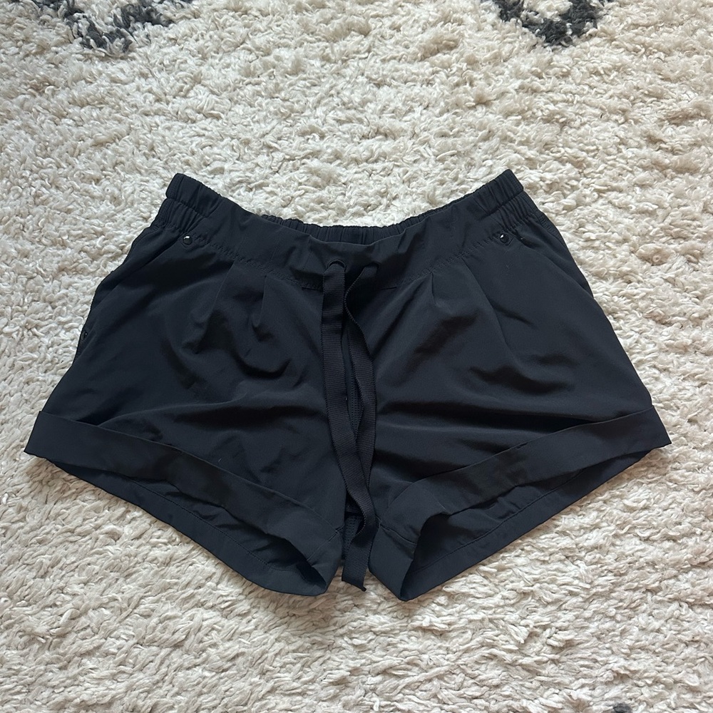 Lululemon Athletica Black Athletic Shorts Soft Matte Finish